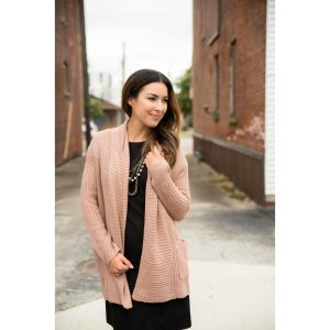 TENG Mauve Heavy Knit Cardigan