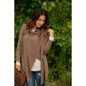 TENG Knit Side Button Wrap