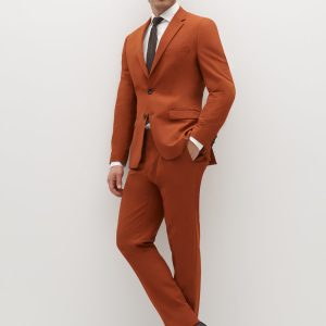 TENG MN240612 Men Burnt Orange Suit