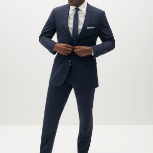 TENG MN240156 Men Navy Blue Suit