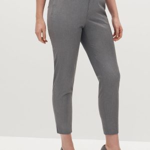 TENG Women's Textured Gray Suit Pants