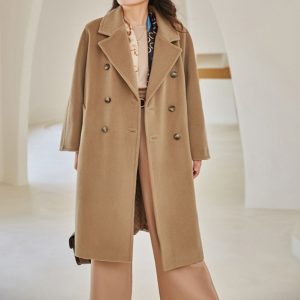 TENG WM243212 Women's long wool coat keeps warm and fashionable